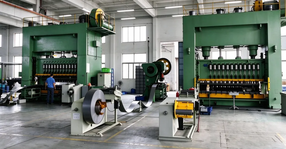 Progressive die stamping line at Aunov