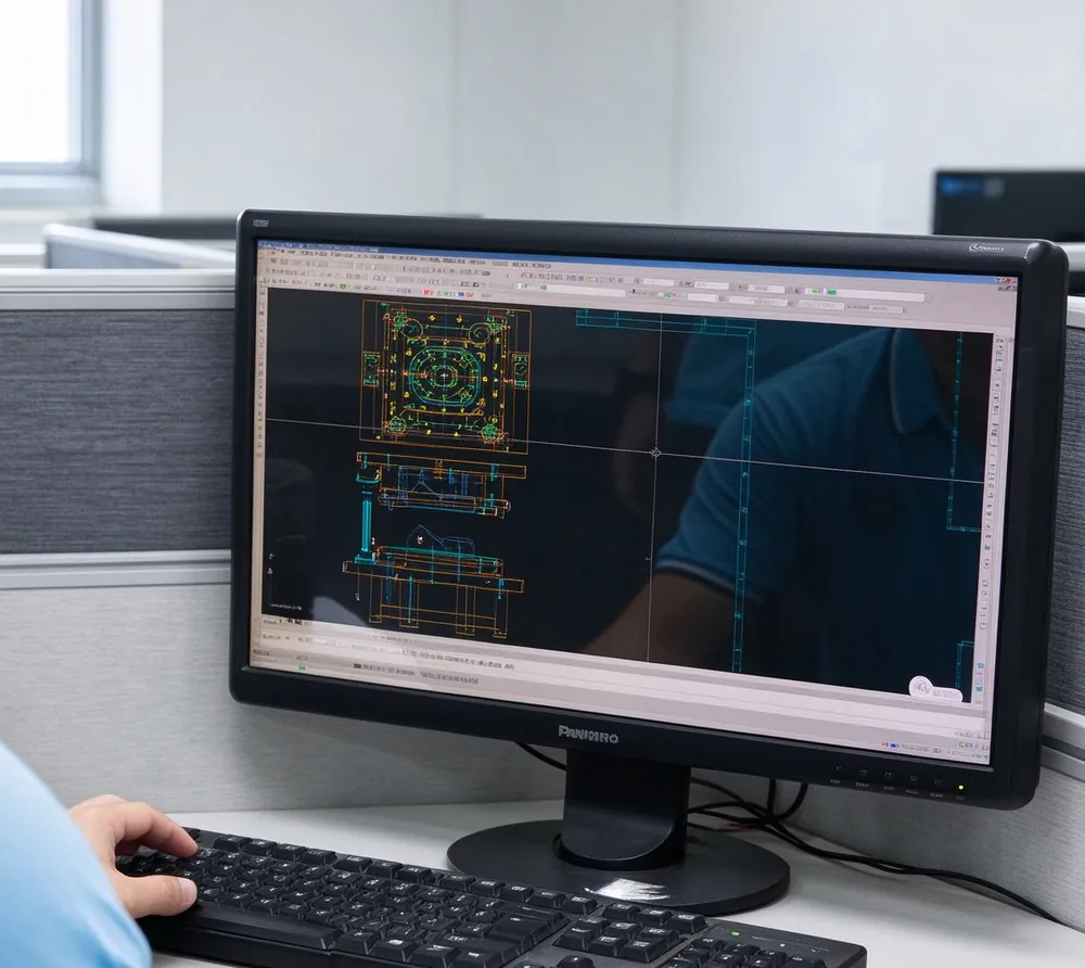 Die design in CAD for deep drawn tooling at Aunov Tech