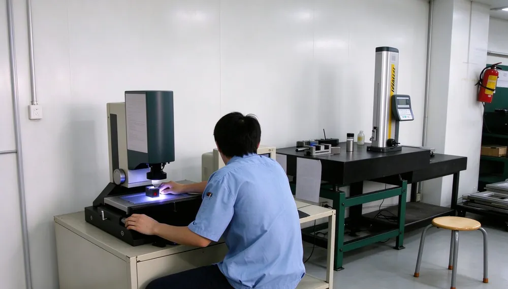 2D vision measuring machine and TESA height gauge inspection at Aunov