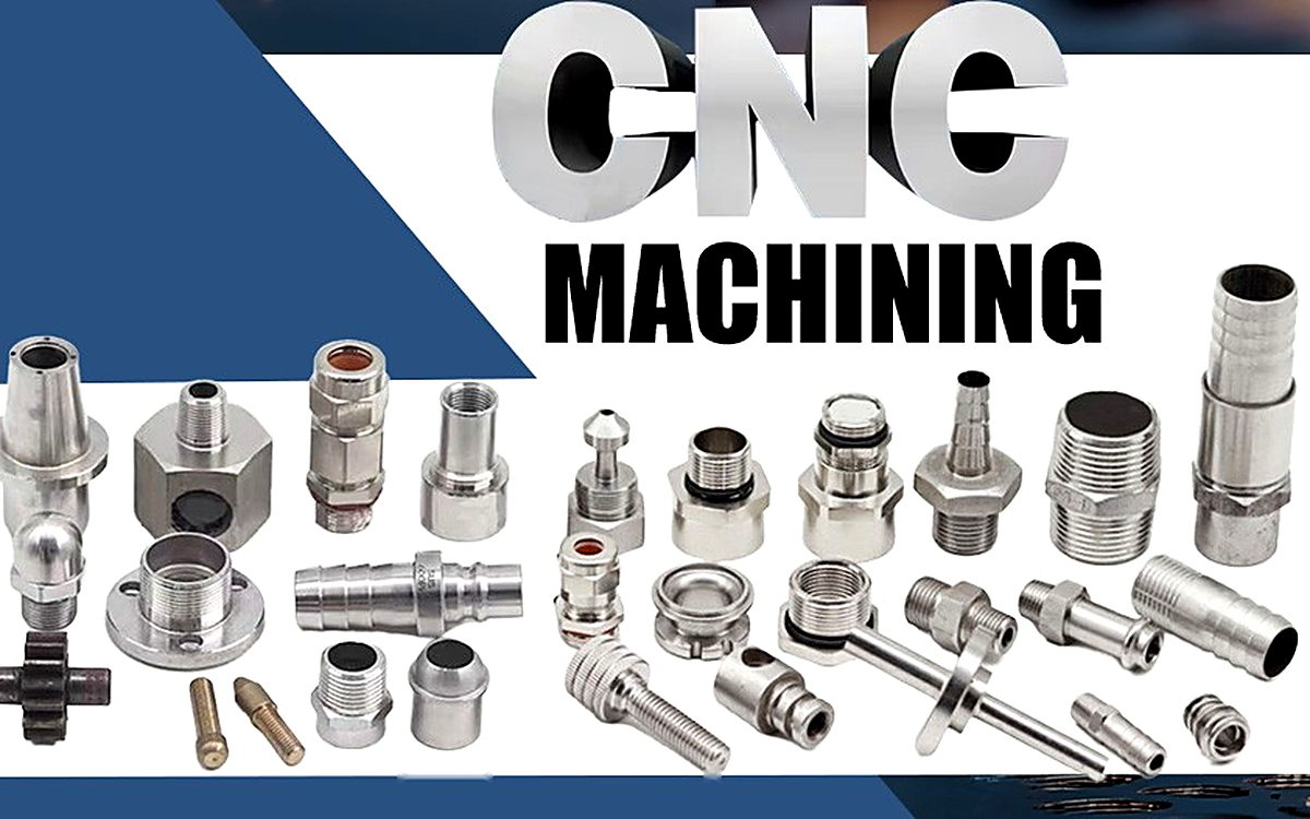 CNC machined stainless steel fittings and turned components - Aunov Tech