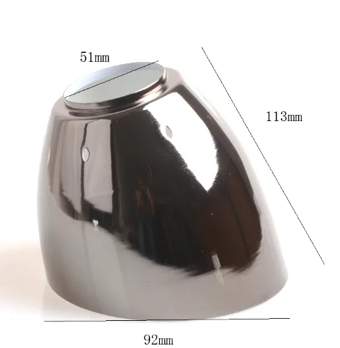 Polished Spun Aluminum Dome, Emery Finished