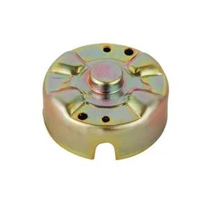 Metal forming electric motor end shields