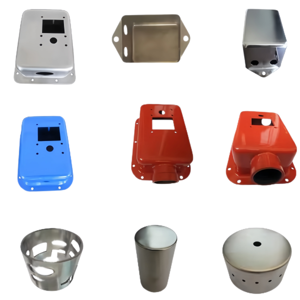 Painted Deep Drawn Enclosures and Cups Assorted