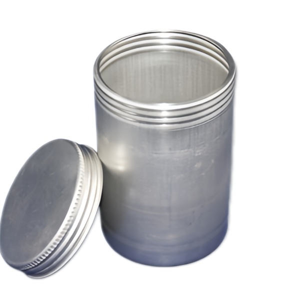 Aluminum Deep Drawn Canister with Threaded Lid