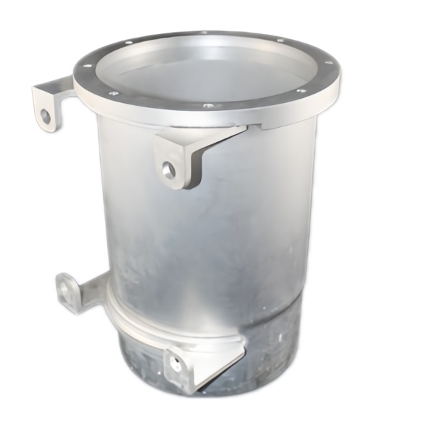 Aluminum Deep Drawn Cylinder Shell with Mounting Ears