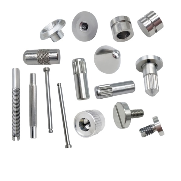 Assorted Aluminum and Steel CNC Machined Shafts and Knobs