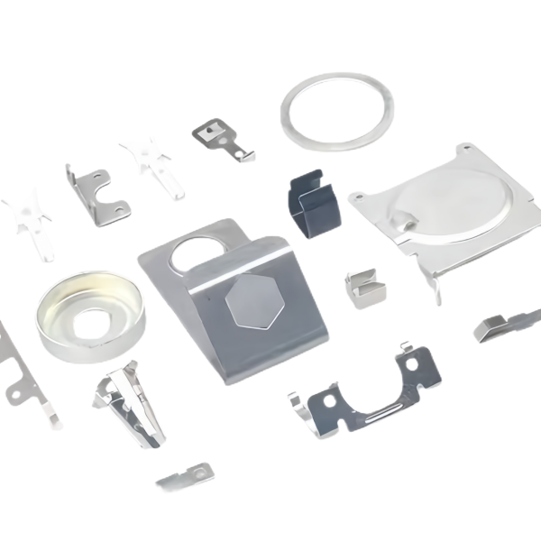 Assorted Small Stamped Brackets Clips and Washers