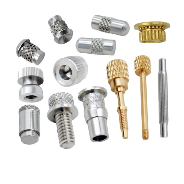 Brass and Steel CNC Machined Knurled Grip Components
