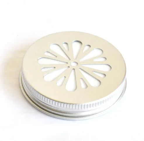 White Perforated Smoke Detector Cover
