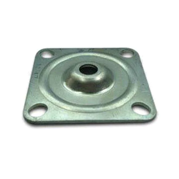 Deep Drawn Square Cover with Flanged Rim Zinc Plated