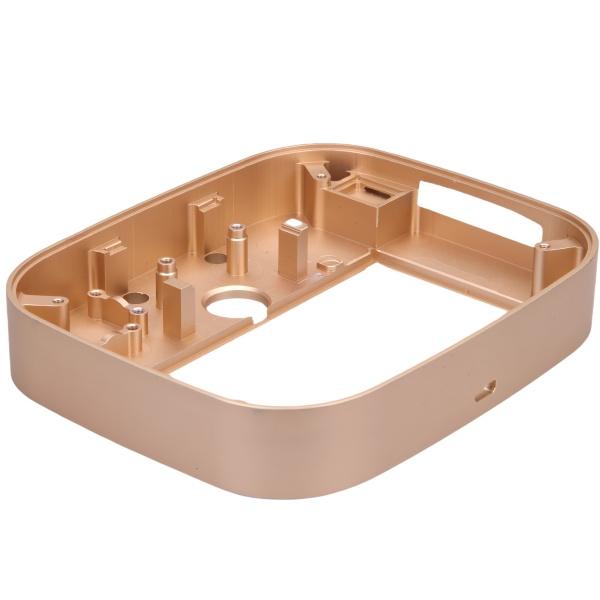 Gold Anodized Aluminum CNC Machined Frame Enclosure