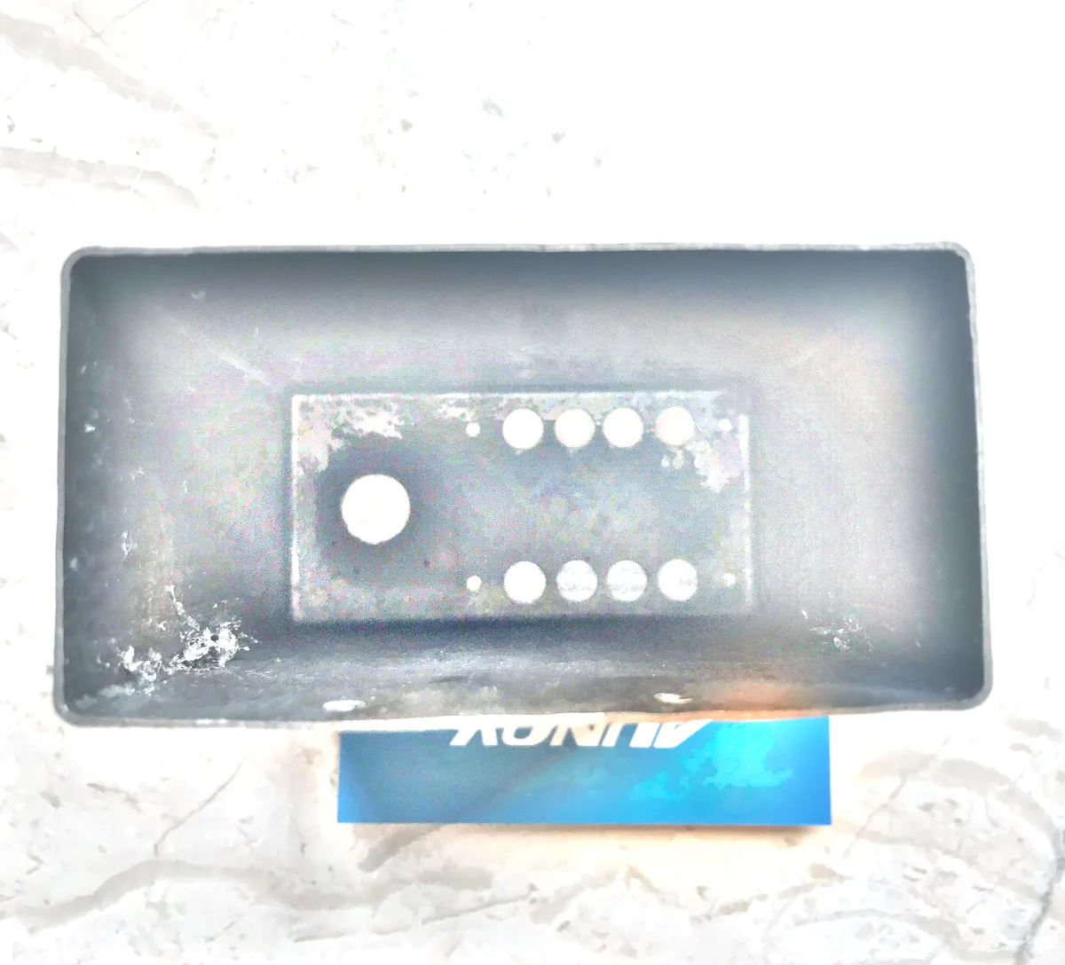 Perforated Drawn Cover Plate with Mounting Holes