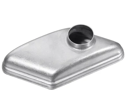 Drawn Rectangular Cover with Round Neck Port