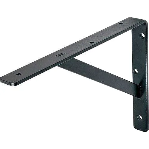 Black Stamped L Wall Bracket with Gusset