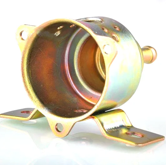 Sheet metal deep drawing stepping motor housing