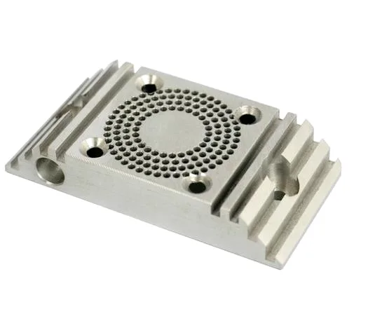 Finned Aluminum Heat Sink Plate with Perforation