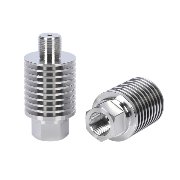 Stainless Steel CNC Machined Finned Heat Sink Fittings