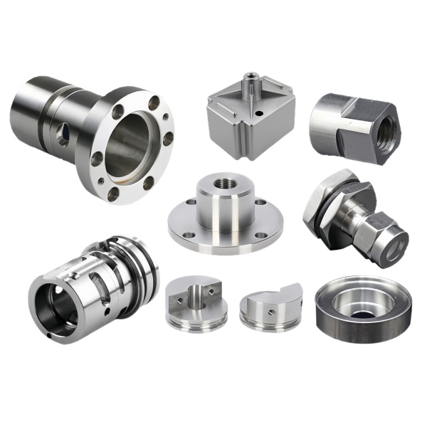 Stainless Steel CNC Machined Flanged Fittings and Nuts