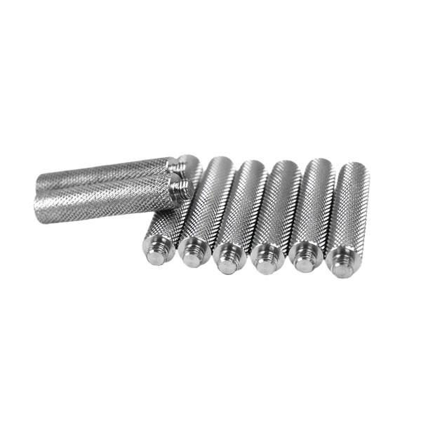 Stainless Steel CNC Machined Knurled Threaded Plugs