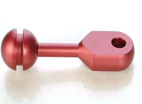Red Anodized Ball-End Lever with Bore