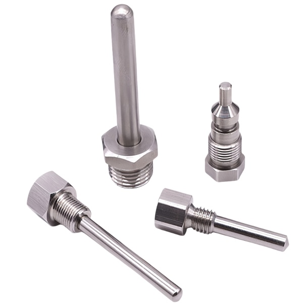 Stainless Steel Tapered Tip Thermowell with Hex Nut
