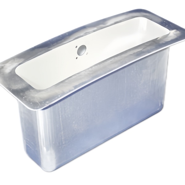 Steel Deep Drawn Rectangular Pan with Rolled Rim