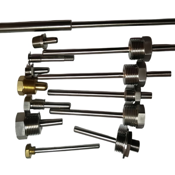 Thermowell Probes with Hex Nuts Brass and Steel